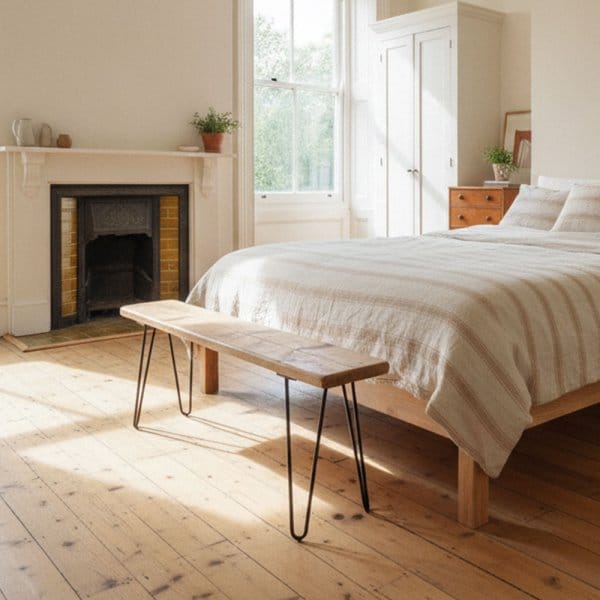 Small Wooden Bench - Hairpin Legs | Reclaimed Wood Benches