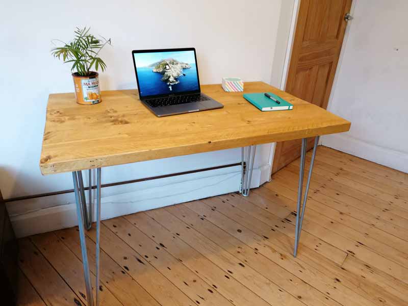Hairpin Legs Desk UK Handmade Solid Wood Home Furniture Office Workstation 