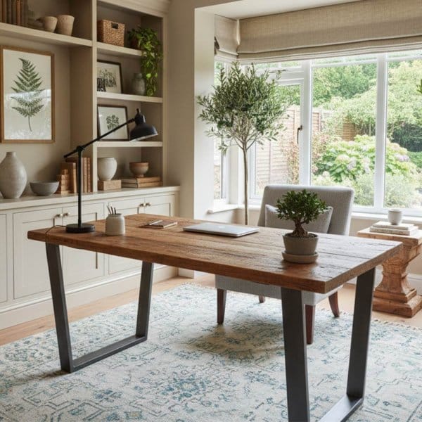 Reclaimed Wood Desk for Home Office - Frame Legs (5 Styles)