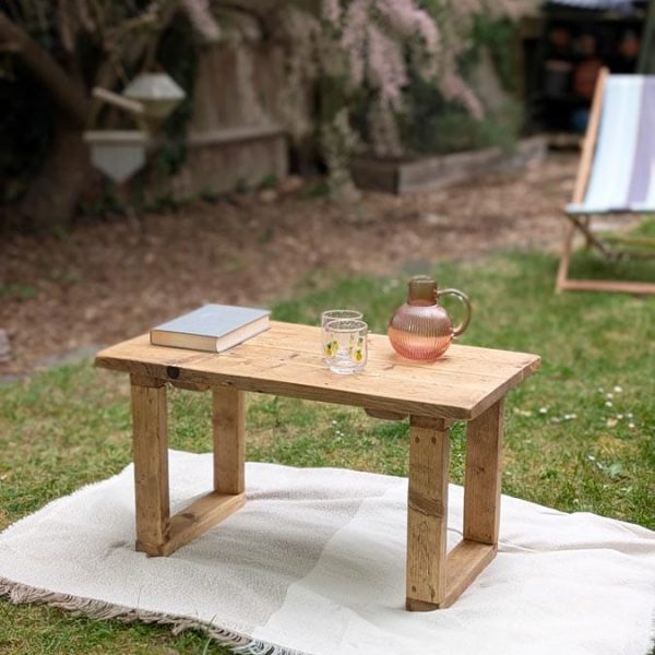 Garden Coffee Table Square Legs - No Shelf