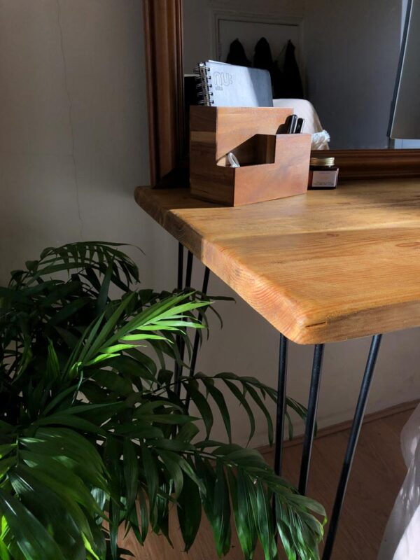 Hairpin Leg Desk Reclaimed Solid Wood Desk Rustic Home Office