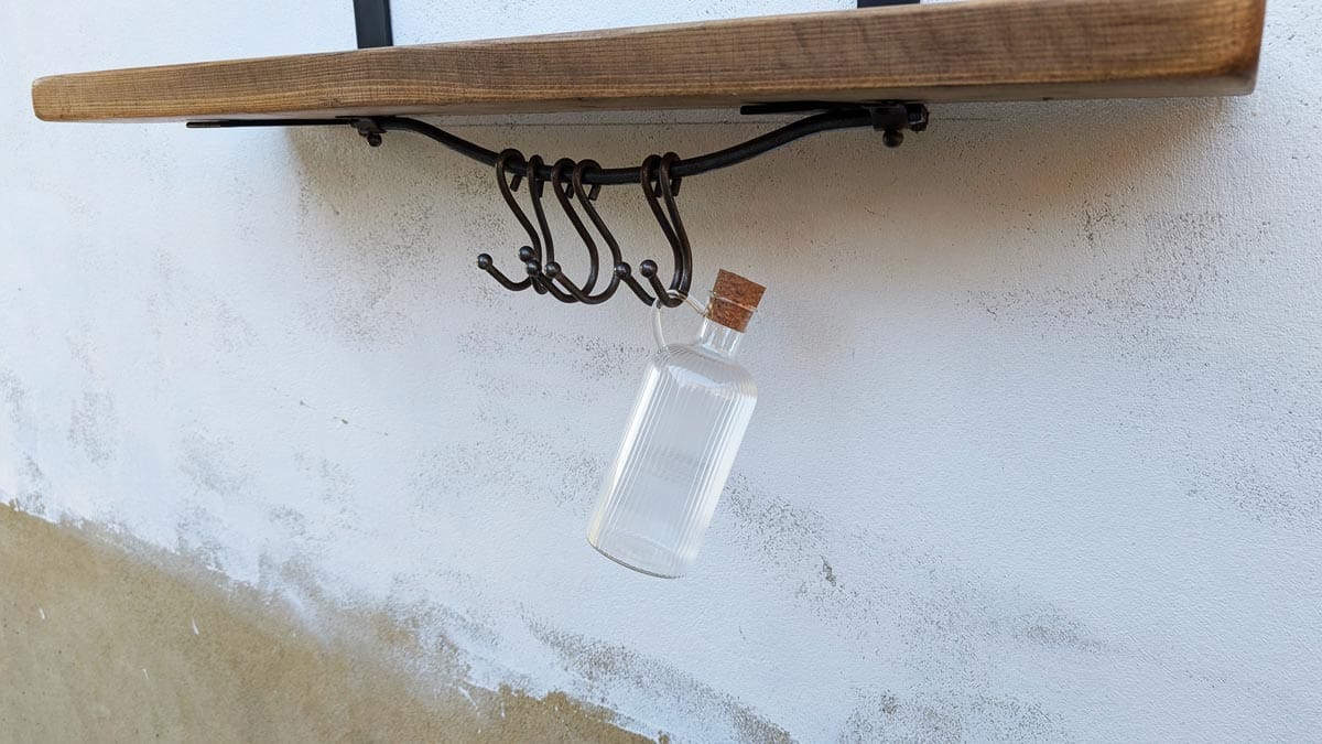 Antique Iron Hooks Rail