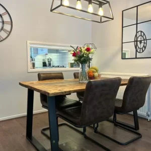 Reclaimed Dining Room Table - Trapezium | Rustic Kitchen Tables