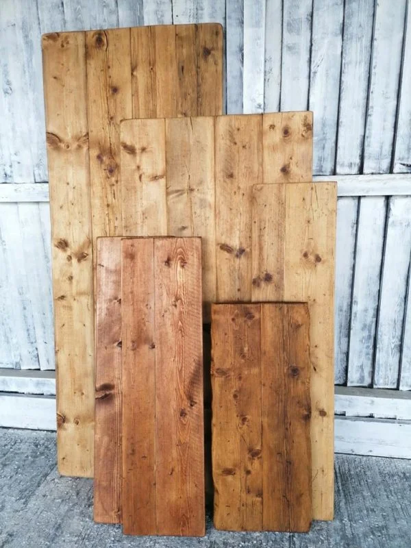 Reclaimed Wood Table Top Solid Wood Desk Tops Rustic Wood Worktop Salvaged Timber Outdoor Round Project Reclaim