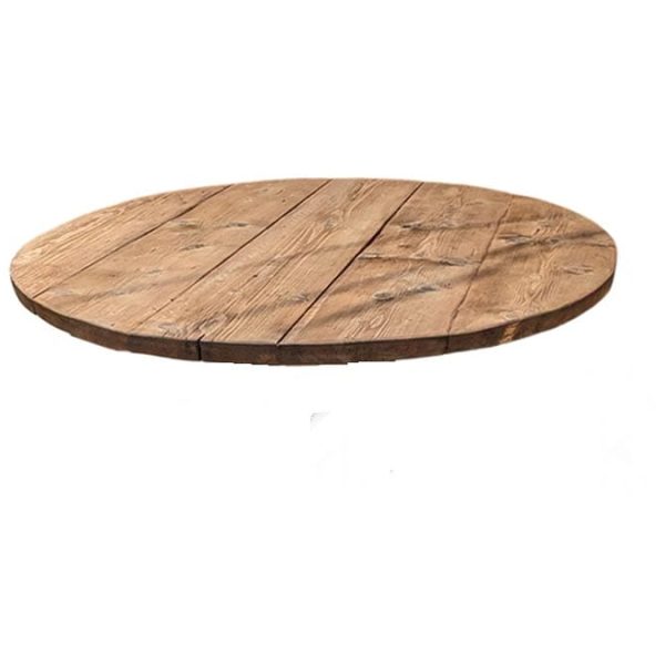 round reclaimed wood table tops