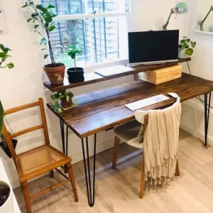 Desk rustic wood sales