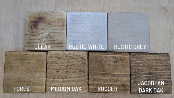 Wood Finishes - - Interior wood samples