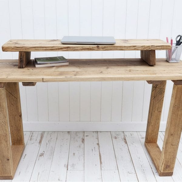 Add-on: Wooden Computer Monitor Riser | Laptop Stand Desk | Reclaimed Wood