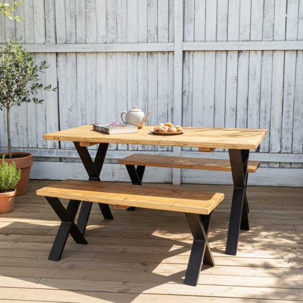 Garden Table X Frame Legs