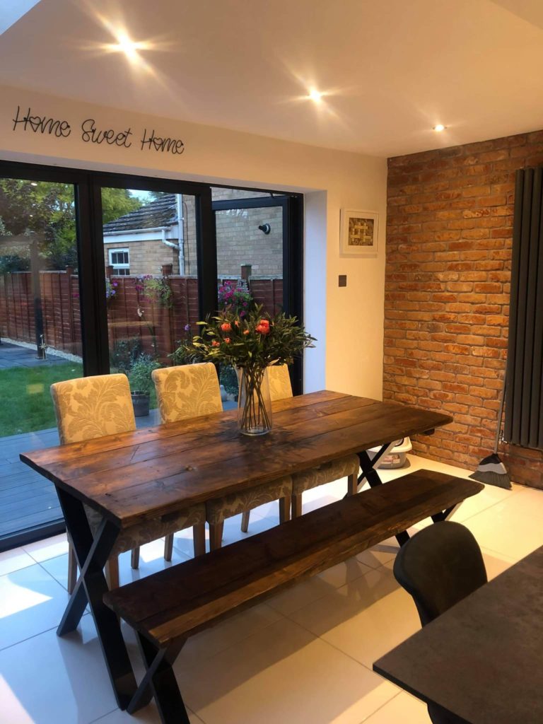 X-frame Dining Table - Kitchen - Jacobean - received_518498446101058