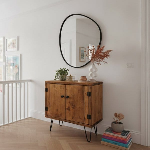 Living Room Cabinet | Reclaimed Wood Storage Cupboard | Industrial Bedside Cabinet | Bathroom Sink Vanity Unit