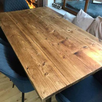 Dining Table - Square Frame - Rugger Brown