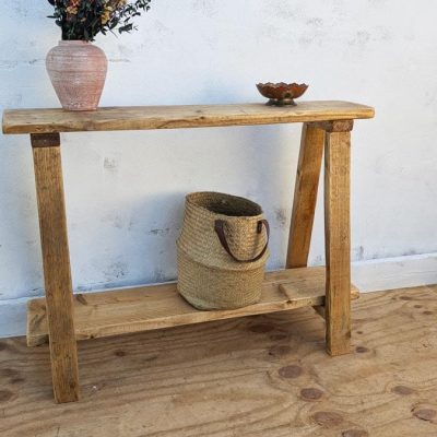 console table reclaimed wood