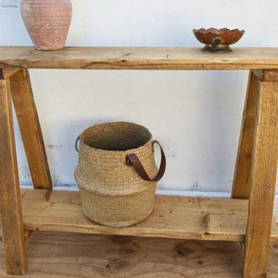 console table reclaimed wood